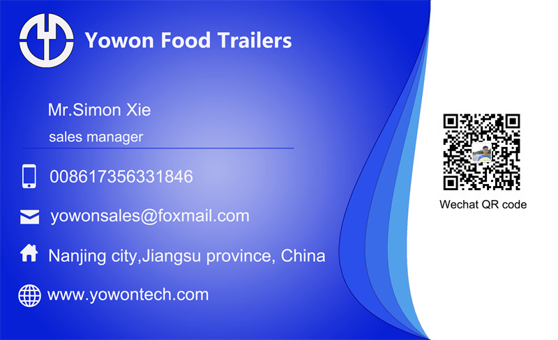 Rimorkio shpërndarëse për transportimin e ushqimit i ri YOWON mobile fast food vending trailer factory price catering truck: foto 8