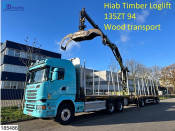 Scania R 580 6x4, Wood transport, Retarder, Steel suspension - Kamion për transport druri: foto 1