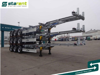 Transportjer kontejnerësh/ Gjysmë rimorkio me karroceri të çmontueshme i ri Fliegl Containerchassis ADR, 1x20 / 2x20 / 1x30 / 1x40: foto 3