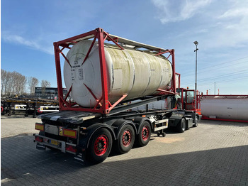 Transportjer kontejnerësh/ Gjysmë rimorkio me karroceri të çmontueshme Van Hool 20FT Tipping-chassis, ADR (EX/II, EX/III, FL, AT), SAF, 2 liftaxles, APK/ADR: 10-2025: foto 5