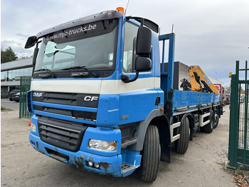 Kamion me karroceri të hapur, Kamion me vinç DAF CF 85.360 8x2 PRITSCHE 7m35 + KRAN EFFER 165-3S + RADIO - MANUAL GEARBOX ZF - EURO 5 - BE TRUCK: foto 4