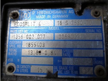 Kutia e marsheve për Kamioni DAF ZF 16S2530 TO   DAF: foto 2