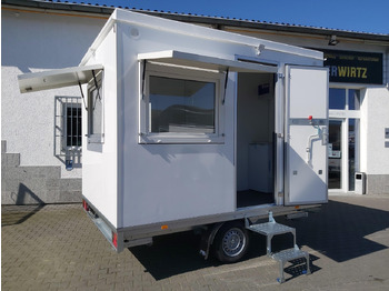 Rimorkio shpërndarëse Mobiles Büro 310x220x220cm Tür + 3 Fenster + WC Raum (M) 1200kg: foto 5
