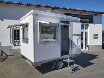 Rimorkio shpërndarëse Mobiles Büro 310x220x220cm Tür + 3 Fenster + WC Raum (M) 1200kg: foto 4