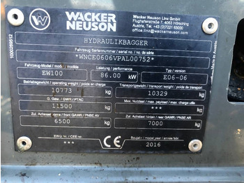 Ekskavator me goma Wacker Neuson EW100 Dismantled: only spare parts: foto 5
