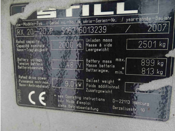 Pirun elektrik STILL RX20-20P: foto 2