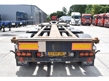 Transportjer kontejnerësh/ Gjysmë rimorkio me karroceri të çmontueshme Pacton T3-010 - 2 x LIFT AXLE - BPW AXLES - DRUM BRAKES - 2 x EXTENDABLE -: foto 3