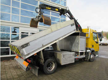 Kamion vetëshkarkues, Kamion me vinç DAF LF45.160 EEV Kipper + HIAB 044 D-3 RF Kran Crane: foto 4