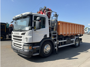 Kamion vetëshkarkues, Kamion me vinç Scania P 320 HMF 12 Tonmeter Z-kraan + Kipper 11m³: foto 3