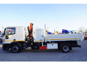 Kamion me karroceri të hapur, Kamion me vinç IVECO Eurocargo 120E18 Crane Palfinger / 3-way tipper / sleeper cab: foto 5