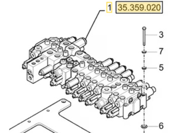 Valvula hidraulike CASE