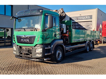 Kamion me karroceri të hapur, Kamion me vinç MAN TGS 26.460 6X2 Flatbed + Crane Atlas 172.3E-A4 + RC: foto 3