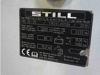 Pirun elektrik STILL RX60-25: foto 5