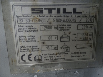 Pirun elektrik Still RX60-25/600: foto 5