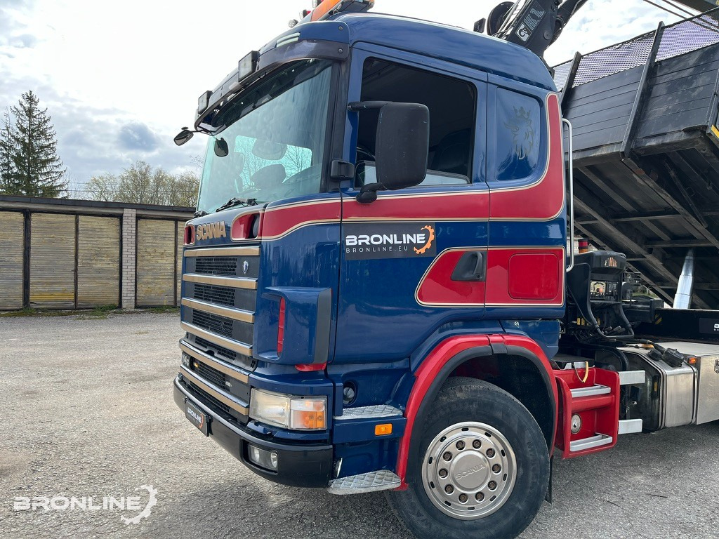 Kamion vetëshkarkues, Kamion me vinç 2002 SCANIA R114 6X2*4 Tipper+HIAB 166-e5 crane: foto 20