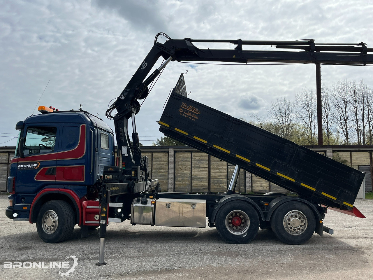 Kamion vetëshkarkues, Kamion me vinç 2002 SCANIA R114 6X2*4 Tipper+HIAB 166-e5 crane: foto 11