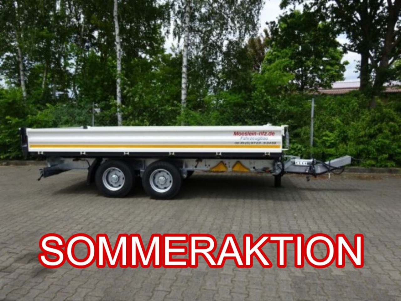 Möslein TTD 11 Weiß neuer Tandem 3- Seitenkipper Tieflader-- Neufahrzeug -- - Rimorkio vetëshkarkuese: foto 1 Möslein TTD 11 Weiß neuer Tandem 3- Seitenkipper Tieflader-- Neufahrzeug -- - Rimorkio vetëshkarkuese: foto 1