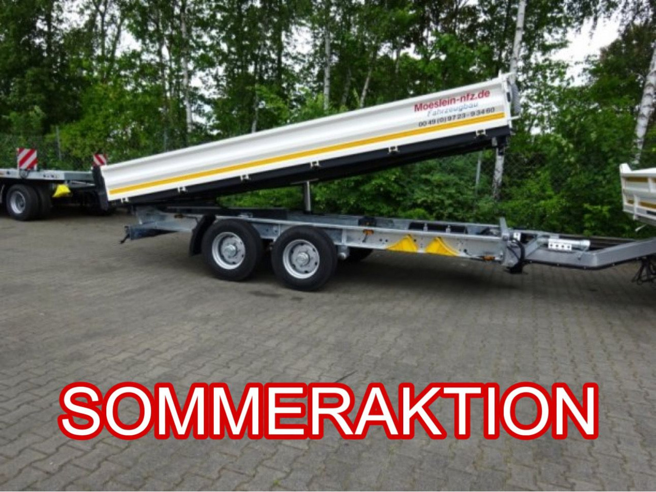 Möslein TTD 11 Weiß neuer Tandem 3- Seitenkipper Tieflader-- Neufahrzeug -- - Rimorkio vetëshkarkuese: foto 1 Möslein TTD 11 Weiß neuer Tandem 3- Seitenkipper Tieflader-- Neufahrzeug -- - Rimorkio vetëshkarkuese: foto 1