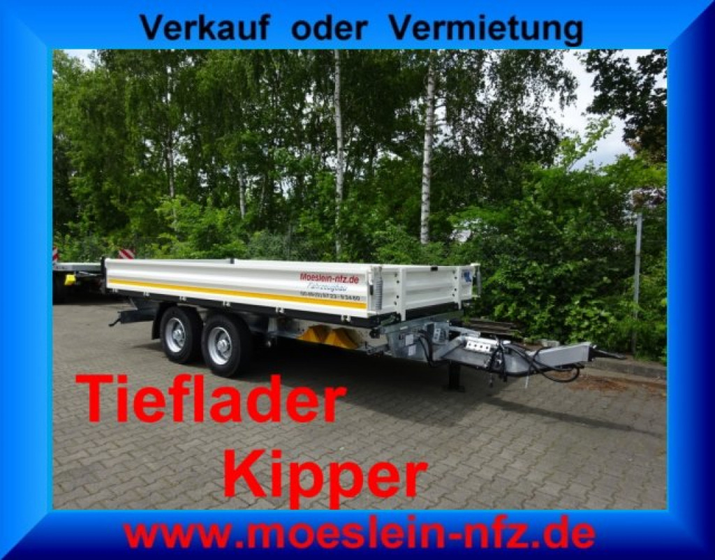 Möslein TTD 13 Weiß 13 t Tandem 3- Seitenkipper Tieflader-- Neufahrzeug -- - Rimorkio vetëshkarkuese: foto 1 Möslein TTD 13 Weiß 13 t Tandem 3- Seitenkipper Tieflader-- Neufahrzeug -- - Rimorkio vetëshkarkuese: foto 1