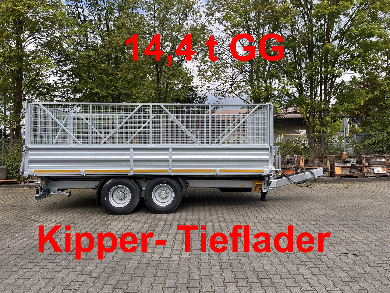 Möslein TTD 14 5,70 m 14 t Tandem- Kipper Tieflader 5,70 m lang, Breite Reifen-- Neufahrzeug -- - Rimorkio vetëshkarkuese: foto 1 Möslein TTD 14 5,70 m 14 t Tandem- Kipper Tieflader 5,70 m lang, Breite Reifen-- Neufahrzeug -- - Rimorkio vetëshkarkuese: foto 1
