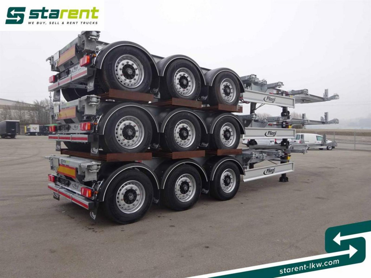 Transportjer kontejnerësh/ Gjysmë rimorkio me karroceri të çmontueshme i ri Fliegl Containerchassis ADR, 1x20 / 2x20 / 1x30 / 1x40: foto 5