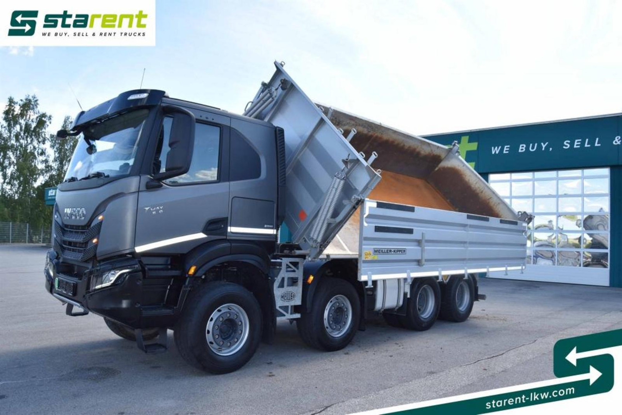 Kamion vetëshkarkues Iveco T-Way 510 8x4 Meiler 3 Seitenkipper Navi Drehlicht: foto 12