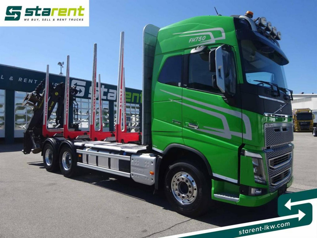 Volvo FH16 750 6x4 Holzaufbau mit Kran (Tajfun LIV120Z) - Kamion për transport druri: foto 3 Volvo FH16 750 6x4 Holzaufbau mit Kran (Tajfun LIV120Z) - Kamion për transport druri: foto 3