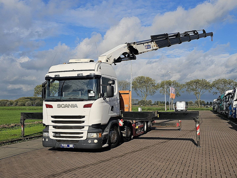 Scania R490 - Kamion me karroceri të hapur, Kamion me vinç: foto 2 Scania R490 - Kamion me karroceri të hapur, Kamion me vinç: foto 2