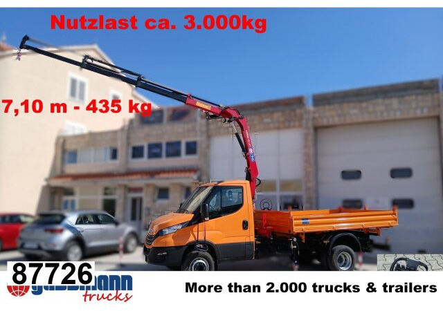 Iveco Daily 70C18H 4x2 mit Kran HMF 340-K3, Funk - Kamion vetëshkarkues, Kamion me vinç: foto 1 Iveco Daily 70C18H 4x2 mit Kran HMF 340-K3, Funk - Kamion vetëshkarkues, Kamion me vinç: foto 1