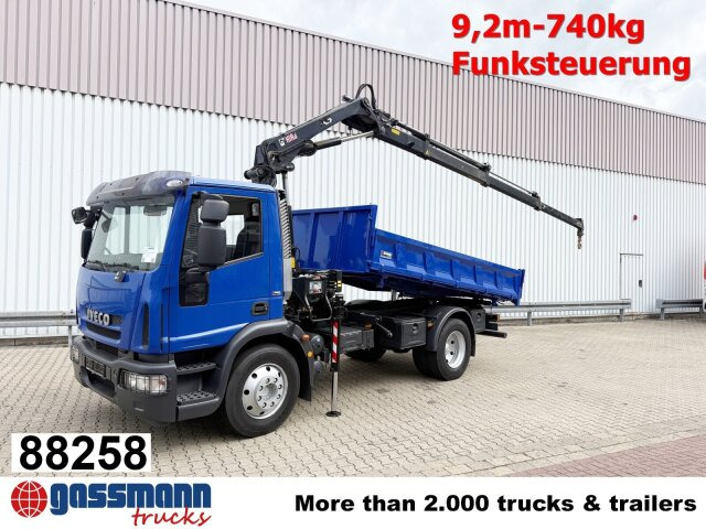 Iveco EuroCargo ML120E28K 4x2 mit Kran Hiab XS088 ES-3 - Kamion vetëshkarkues, Kamion me vinç: foto 1 Iveco EuroCargo ML120E28K 4x2 mit Kran Hiab XS088 ES-3 - Kamion vetëshkarkues, Kamion me vinç: foto 1
