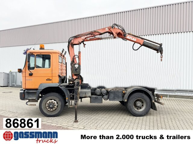 MAN 18.255 MAK 4x4 BB, Kran Atlas AK 85.1 A1 - Kamion vetëshkarkues, Kamion me vinç: foto 1 MAN 18.255 MAK 4x4 BB, Kran Atlas AK 85.1 A1 - Kamion vetëshkarkues, Kamion me vinç: foto 1