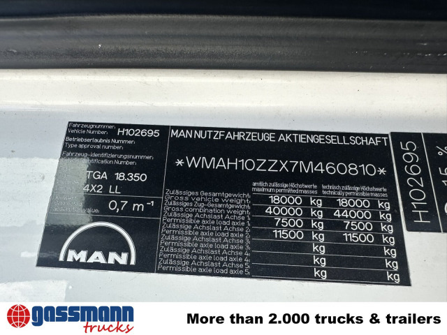 MAN TGA 18.350 4x2 LL, Fahrschulausstattung - Kamion vagonetë: foto 2 MAN TGA 18.350 4x2 LL, Fahrschulausstattung - Kamion vagonetë: foto 2