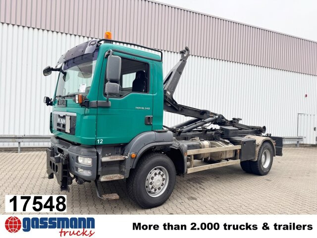 MAN TGM 18.340 4x4 BB, Hiab LHT 19046 Abrollkipper, - Kamion vetëngarkues: foto 1 MAN TGM 18.340 4x4 BB, Hiab LHT 19046 Abrollkipper, - Kamion vetëngarkues: foto 1