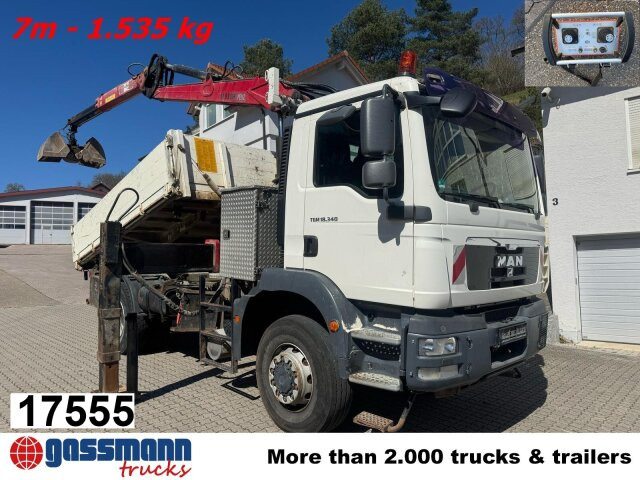 MAN TGM 18.340 4x4 BB mit Penz Kran 11.83 SH, Funk - Kamion vetëshkarkues, Kamion me vinç: foto 1 MAN TGM 18.340 4x4 BB mit Penz Kran 11.83 SH, Funk - Kamion vetëshkarkues, Kamion me vinç: foto 1