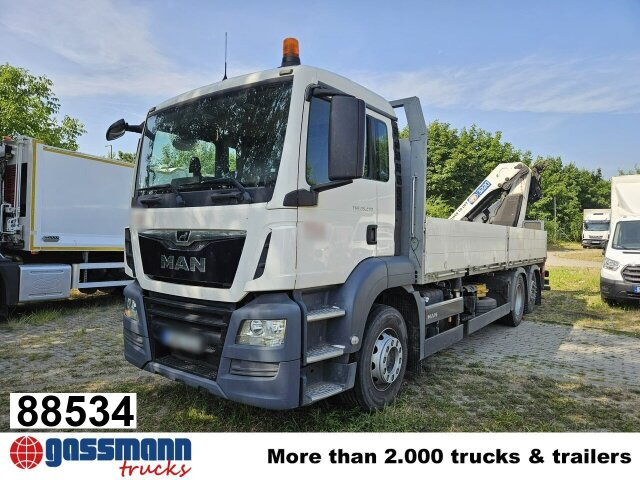 MAN TGS 26.430 6x2-4 BL, Lenk-/Liftachse, Heckkran - Kamion me karroceri të hapur, Kamion me vinç: foto 1 MAN TGS 26.430 6x2-4 BL, Lenk-/Liftachse, Heckkran - Kamion me karroceri të hapur, Kamion me vinç: foto 1