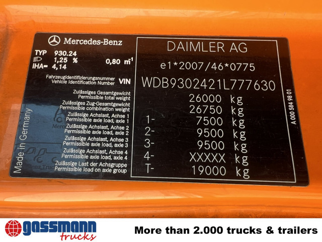 Mercedes-Benz Actros 2641/48 L 6x4, Seilabroller, Haller - Kamion mbeturinash: foto 3 Mercedes-Benz Actros 2641/48 L 6x4, Seilabroller, Haller - Kamion mbeturinash: foto 3