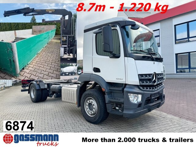 Mercedes-Benz Arocs 1840 L 4x2, Kran Palfinger PK12001L, - Kamion me karroceri të hapur, Kamion me vinç: foto 1 Mercedes-Benz Arocs 1840 L 4x2, Kran Palfinger PK12001L, - Kamion me karroceri të hapur, Kamion me vinç: foto 1