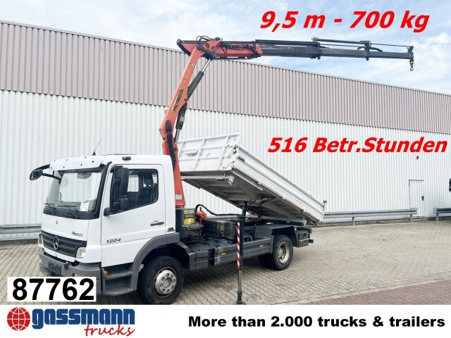 Mercedes-Benz Atego 1224 KK 4x2, 2x AHK, Kran Palfinger PK8501 - Kamion vetëshkarkues, Kamion me vinç: foto 1 Mercedes-Benz Atego 1224 KK 4x2, 2x AHK, Kran Palfinger PK8501 - Kamion vetëshkarkues, Kamion me vinç: foto 1