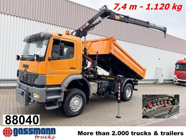 Mercedes-Benz Atego 1828 AK 4x4, Winterdienstausstattung, Kran - Kamion vetëshkarkues, Kamion me vinç: foto 1 Mercedes-Benz Atego 1828 AK 4x4, Winterdienstausstattung, Kran - Kamion vetëshkarkues, Kamion me vinç: foto 1