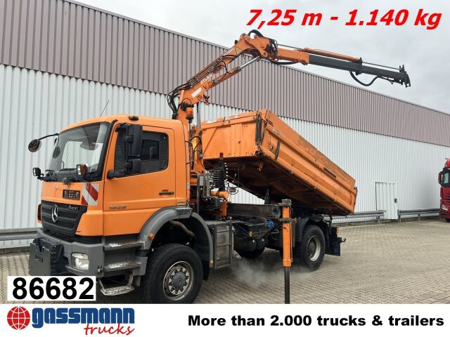 Mercedes-Benz Axor 1829 AK 4x4 mit Kran Atlas AK 85.2 - Kamion vetëshkarkues, Kamion me vinç: foto 1 Mercedes-Benz Axor 1829 AK 4x4 mit Kran Atlas AK 85.2 - Kamion vetëshkarkues, Kamion me vinç: foto 1