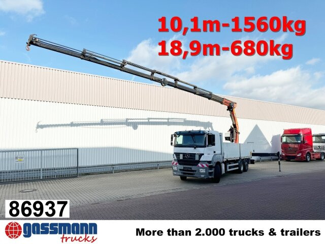 Mercedes-Benz Axor 2536/43 L 6x2 mit Heckkran Palfinger PK - Kamion me karroceri të hapur, Kamion me vinç: foto 1 Mercedes-Benz Axor 2536/43 L 6x2 mit Heckkran Palfinger PK - Kamion me karroceri të hapur, Kamion me vinç: foto 1
