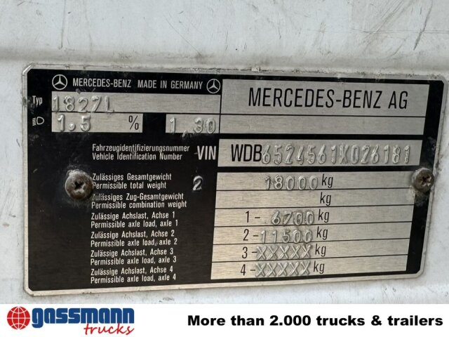 Mercedes-Benz SK 1827L 4x2 - Kamion me karroceri të hapur: foto 5 Mercedes-Benz SK 1827L 4x2 - Kamion me karroceri të hapur: foto 5