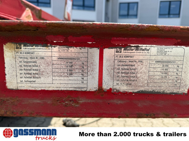 Müller-Mitteltal PT 30,0 Kompakt, verbr. auf 3m - Rimorkio me plan ngarkimi të ulët: foto 4 Müller-Mitteltal PT 30,0 Kompakt, verbr. auf 3m - Rimorkio me plan ngarkimi të ulët: foto 4