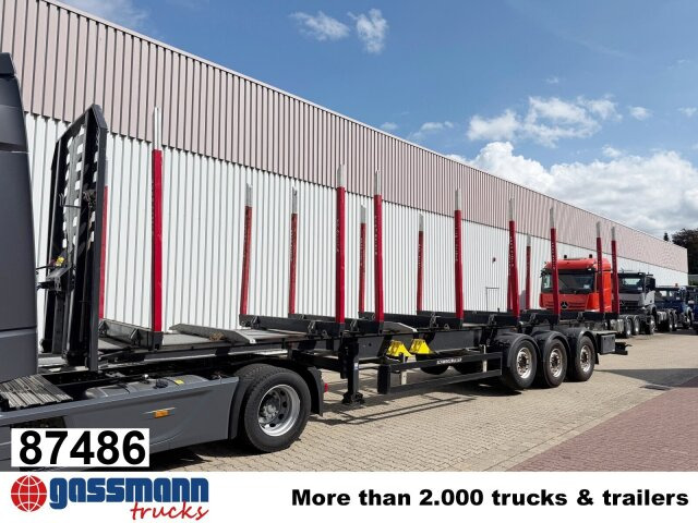 Schwarzmüller 3-Achs Holzauflieger, Liftachse, MEHRFACH - Gjysem rimorkio për transport druri: foto 1 Schwarzmüller 3-Achs Holzauflieger, Liftachse, MEHRFACH - Gjysem rimorkio për transport druri: foto 1