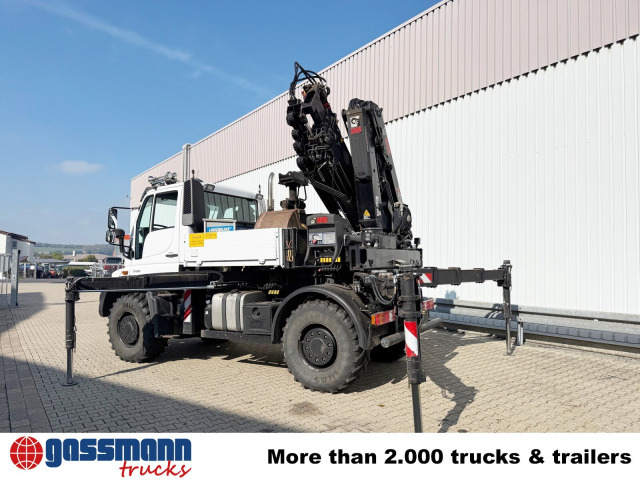 Unimog U400 4x4, Frontzapfwelle, Heckkran Hiab XS - Kamion me karroceri të hapur, Kamion me vinç: foto 3 Unimog U400 4x4, Frontzapfwelle, Heckkran Hiab XS - Kamion me karroceri të hapur, Kamion me vinç: foto 3