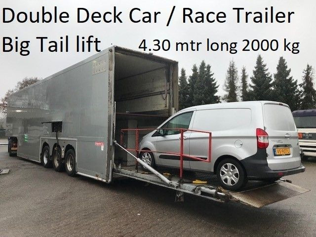 Langendorf Doppeldecker-Rennanhänger mit Hebebühne - Gjysmë rimorkio me vagonetë të mbyllur: foto 3 Langendorf Doppeldecker-Rennanhänger mit Hebebühne - Gjysmë rimorkio me vagonetë të mbyllur: foto 3