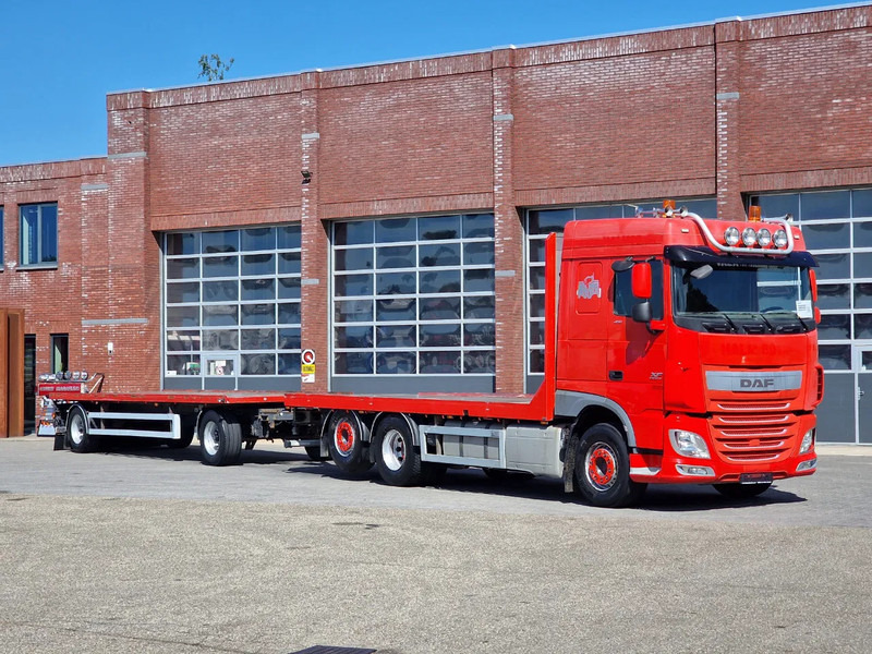 DAF XF 410 6x2 SpaceCab - Flatbed - Euro 6 + 2 axle trailer BPW - Kamion me karroceri të hapur: foto 1 DAF XF 410 6x2 SpaceCab - Flatbed - Euro 6 + 2 axle trailer BPW - Kamion me karroceri të hapur: foto 1
