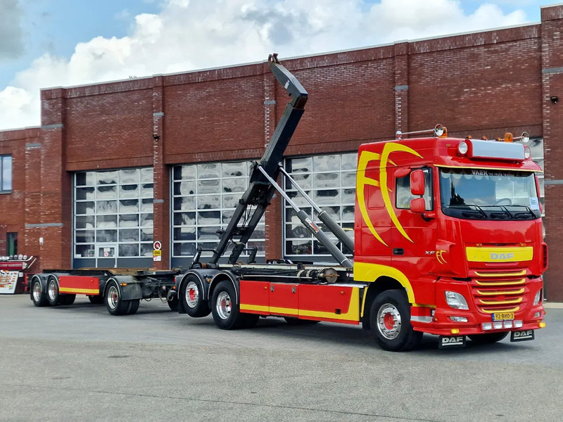 DAF XF 440 SpaceCab 6x2*4 - VDL Hooklift 21T + GS Meppel trailer 2004 - Kamion me sistem kabllor: foto 1 DAF XF 440 SpaceCab 6x2*4 - VDL Hooklift 21T + GS Meppel trailer 2004 - Kamion me sistem kabllor: foto 1