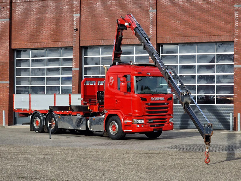 Scania G450 6x2*4 - HMF 2620 K5 Crane with remote - Retarder - Steering axle - Kamion me vinç: foto 1 Scania G450 6x2*4 - HMF 2620 K5 Crane with remote - Retarder - Steering axle - Kamion me vinç: foto 1