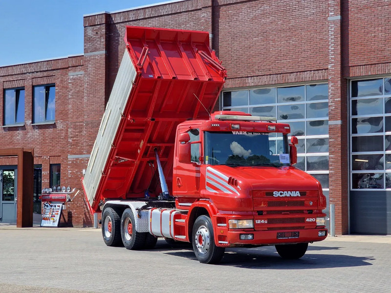 Scania T124-420 6x4 - Tipper - Retarder - Full steel - HUB Reduction - Manual gearbox - Kamion vetëshkarkues: foto 1 Scania T124-420 6x4 - Tipper - Retarder - Full steel - HUB Reduction - Manual gearbox - Kamion vetëshkarkues: foto 1